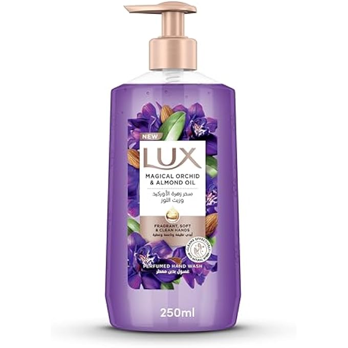 Lux غسول يد سائل معطر لوكس، أوركيد سحري، مع زيت اللوز والجلسرين، ليدين معطرات وناعمتين ونظيفتين، 250 مل - Image 2